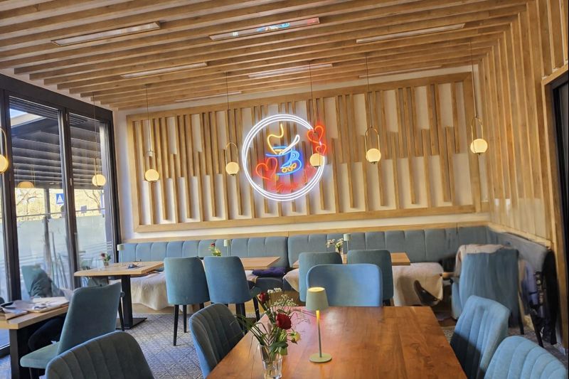Innenansicht des Cafés
