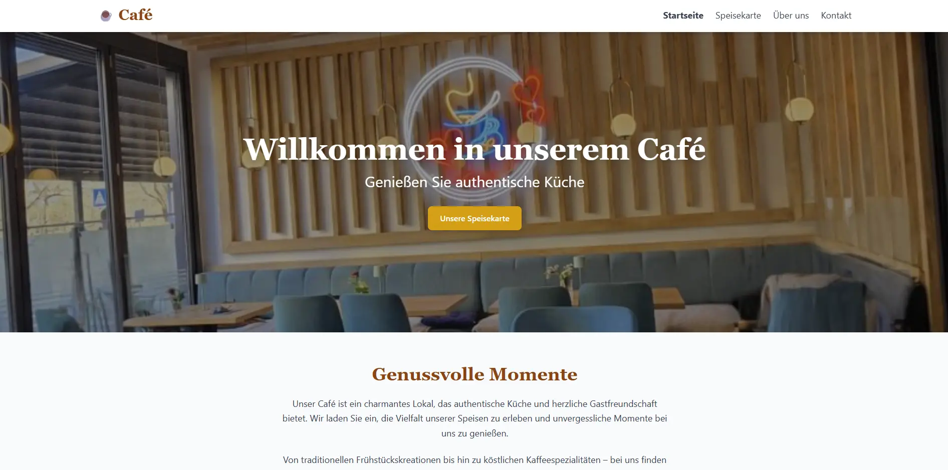 Vorschau der Website Café
