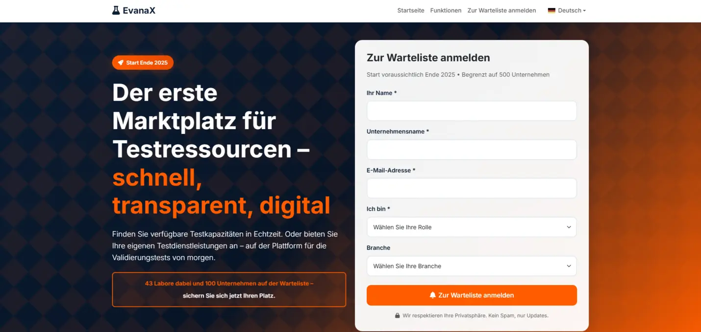 Vorschau der Website EvanaX.io